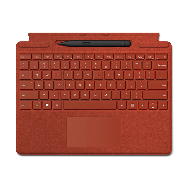 surface pro signature keyboard with slim pen red