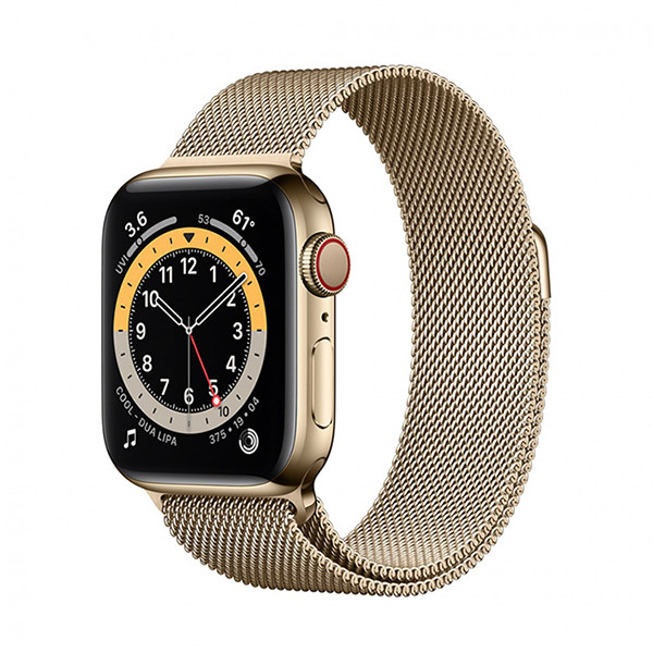 apple watch series 7 mặt thép gold dây thép