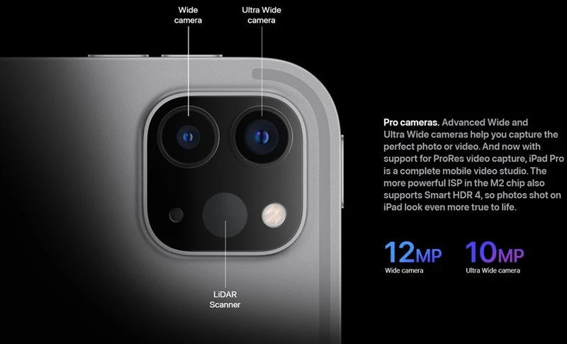 camera iPad Pro 12.9 inch M2 2022