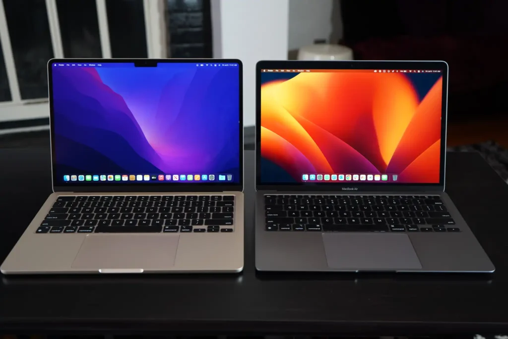 So sánh MacBook Air và MacBook Pro kích thước màn hình