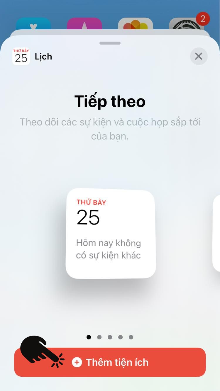 cách thêm Widget trên iOS 14