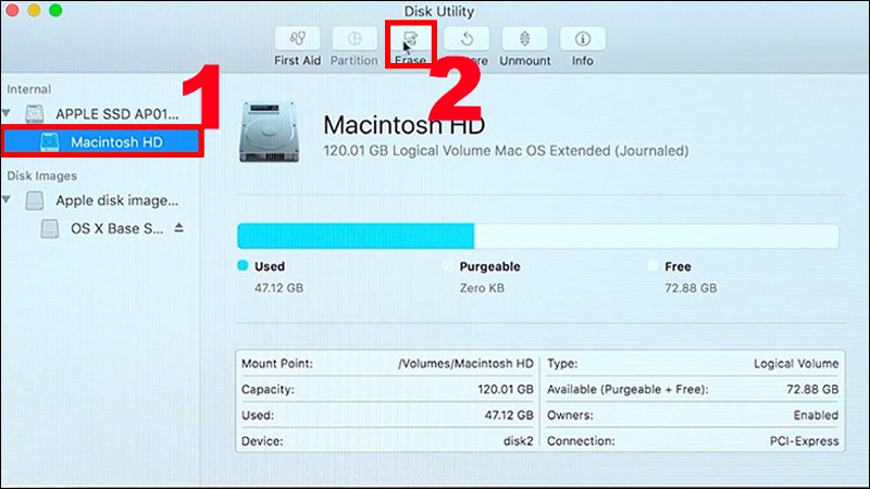Hướng dẫn cách reset Macbook Air về trạng thái ban đầu