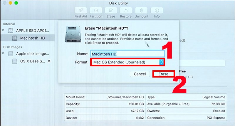 Hướng dẫn cách reset Macbook Air về trạng thái ban đầu