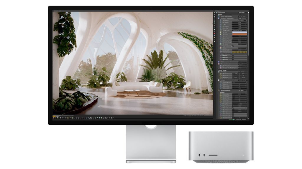 mac studio 2023 và màn hình rời