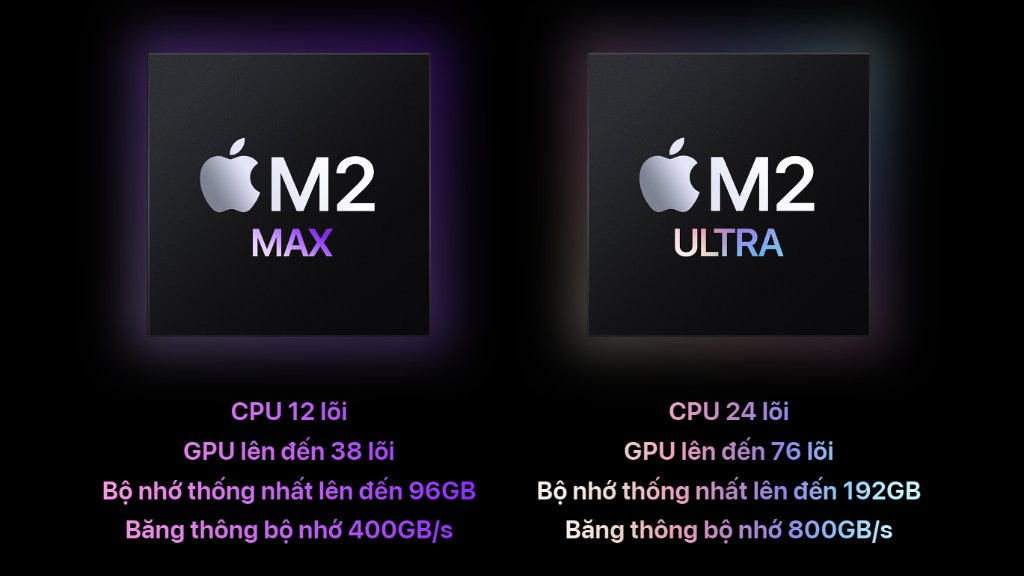 chip m2 max và m2 ultra