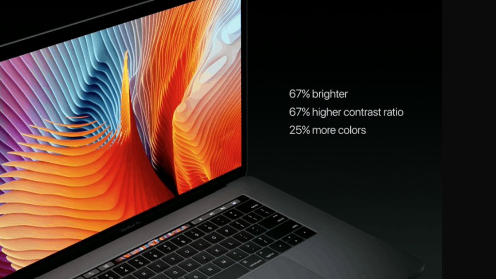độ sáng màn hình của macbook pro 2017