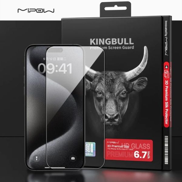 Cường Lực iPhone 15 Series 3D Mipow Kingbull