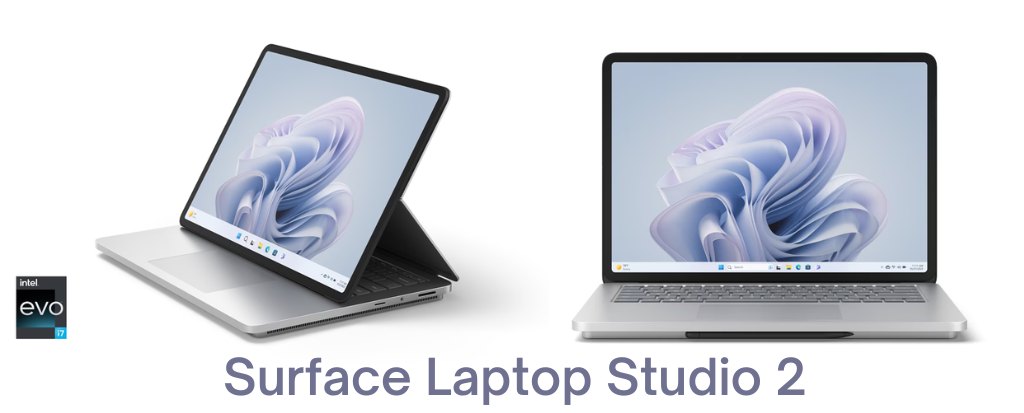 Thiết kế của Surface Laptop Studio 2 2023