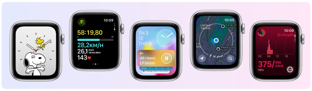 Thiết kế mặt đồng hồ của Apple Watch SE 2023
