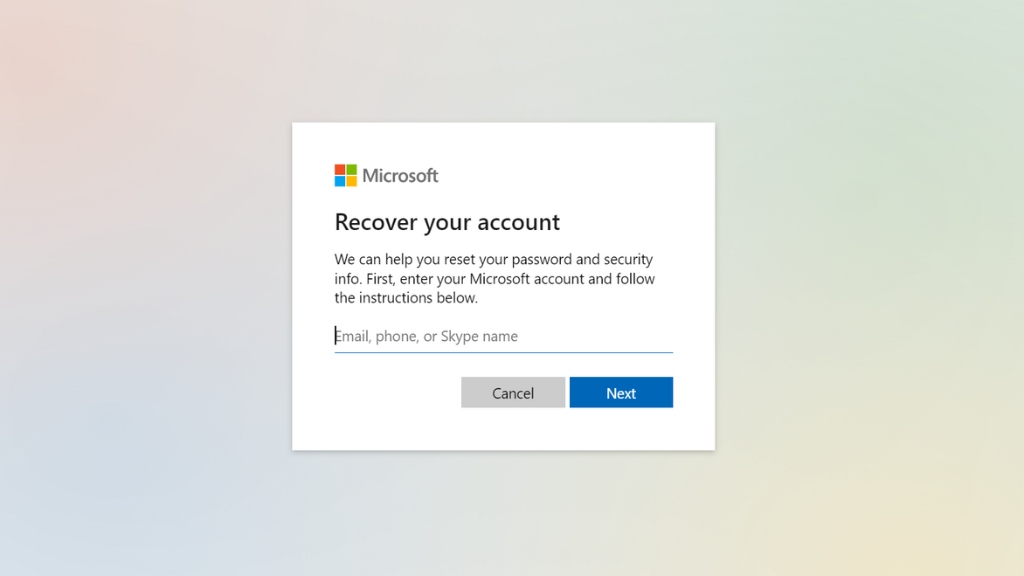 Mở khóa màn hình laptop bằng tài khoản Microsoft