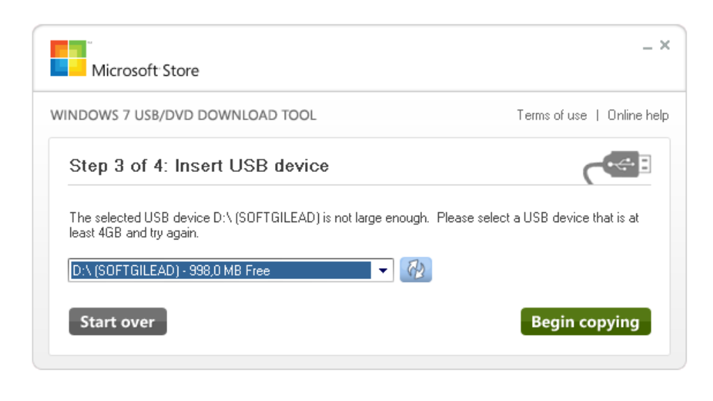 Phần mềm Windows 7 USB/DVD Download Tool