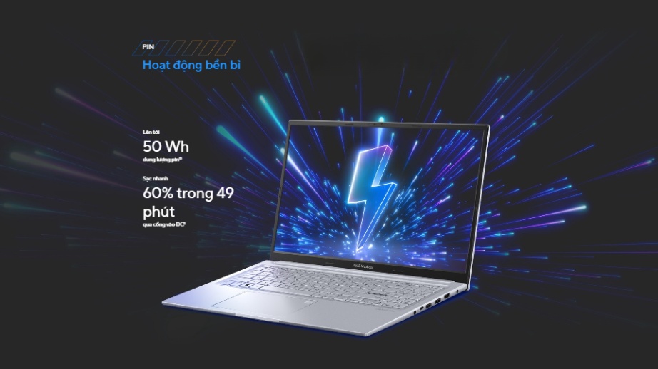 Thời lượng pin ASUS Vivobook 15X OLED